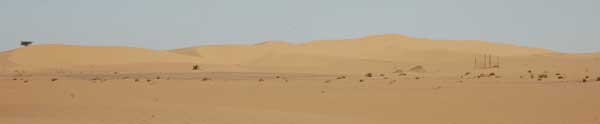 De woestijn ergens tussen Nouakchott en Nouadhibou.